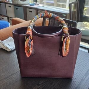 Dagne Dover Signature Classic Tote Bag in Oxblood Business Tote